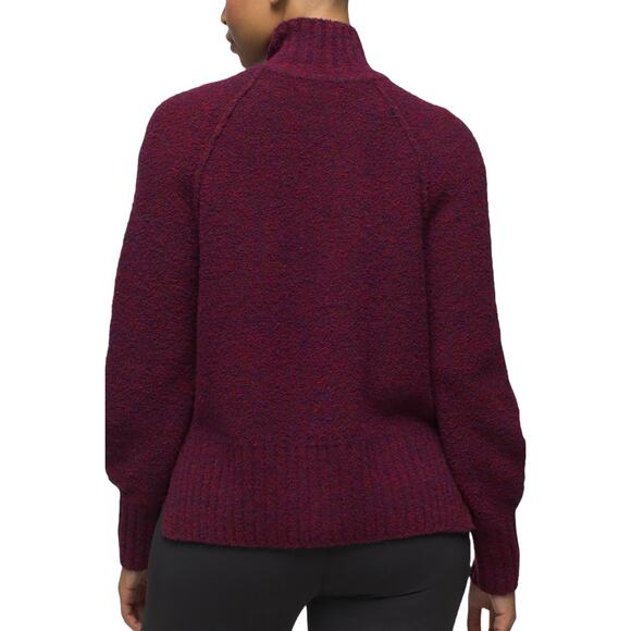 NWT Prana Blazing Star Purple Maroon Quarter Zip Pullover Sweater - Picture 4 of 4
